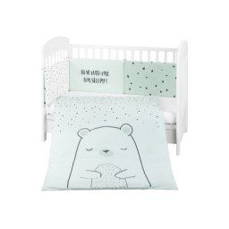 Бебешки спален комплект 2 части EU style 60/120 Bear with me Mint