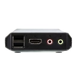 KVM суич Aten CS22H, от 2x USB 2.0 (ж), 1x HDMI(ж), 1x Mic, 1x 3.5 mm jack към 2x USB 2.0 (м), 2x HDMI(м), 2x Mic, 2x 3.5 mm jack (м)