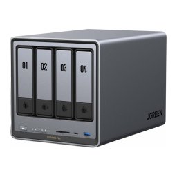 Мрежови диск (NAS) Ugreen NASync DXP4800 Plus, петядрен Intel Pentium Gold 8505 1.2/4.4GHz, без твърд диск (4x SATA 6Gb/s), 8GB DDR5, 1x 2.5GbE, 1x 10GbE, 1x USB 3.2 Type-C, 1x USB 3.2 Type-A