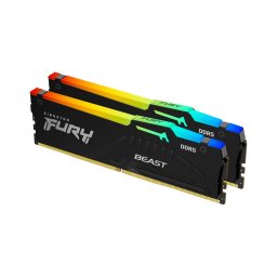 Памет 16GB (2x8GB) DDR5 5200MT/s, Kingston Fury RGB XMP Black, KF552C40BBAK2-16, 1.25V