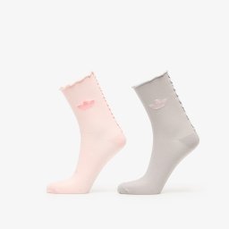 Чорапи adidas Ruffle Socks 2 Pairs Sandy Pink/ Grey Two M