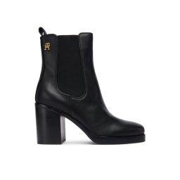 Tommy Hilfiger Боти Square Toe Chelsea High Block Hl FW0FW08844 Черен