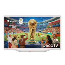 Телевизор Hisense 32" S5Q, Full HD 1920x1080, QLED, 220 nits, HDR, HLG, DTS HD, Light Sensor, Dolby Audio, Smart TV, WiFi, WiFi Direct, 2xHDMI, 2xUSB, LAN, CI+, DVB-T2/C/S2, White