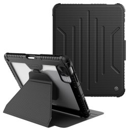 NILLKIN Bumper Leather Case Pro калъф за for iPad (2025) / 10.9 (2022) със слайд капак за камера и стойка