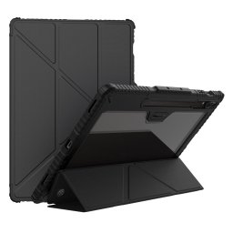 NILLKIN Bumper Leather Case Pro калъф за Samsung Galaxy Tab S9 Ultra със слайд капак за камера и Origami стойка