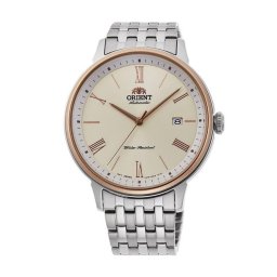 Orient RA-AC0J01S Мъжки часовник - Contemporary, Автоматичен, Бежов циферблат, Прозрачен гръб, Стомана