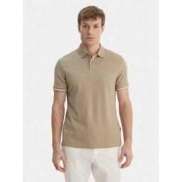 JOOP! Jeans Тениска с яка и копчета 15 JJJ-17Amare 30046012 Бежов Modern Fit