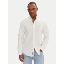Tommy Jeans Риза DM0DM21298 Бял Regular Fit