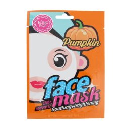 Bling Pop Face Mask Pumpkin Soothing + Brightening успокояваща и изсветляваща маска за лице с екстракт от тиква 20 ml унисекс