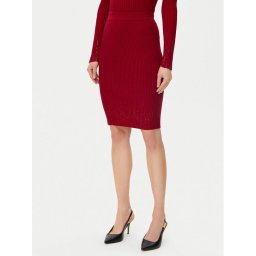 Guess Пола тип молив W5RD83 Z2Y50 Червен Slim Fit