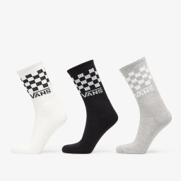 Чорапи Vans Classic Check Crew 3-Pack White/ Black/ Grey L
