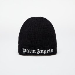 Palm Angels Kids Logo Knit Beanie Black/ White I