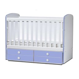 Бебешка кошара Деси 60/120 бял+син