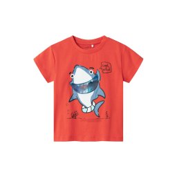 NAME IT Тишърт Fish 13241295 Червен Regular Fit