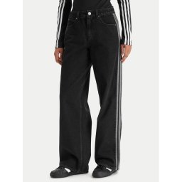 adidas Дънки Firebird KD2909 Черен Regular Fit