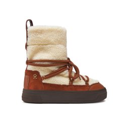 Tommy Hilfiger Апрески Lace-Up Faux Shearling Snowboot FW0FW08252 Бежов
