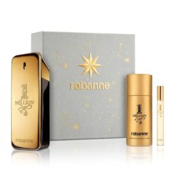Paco Rabanne 1 Million подаръчен комплект: Тоалетна вода 100 ml + Дезодорант 150 ml + Тоалетна вода 10 ml за мъже
