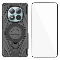 Защитен калъф WANLONFENG за Xiaomi Poco M8 5G / Redmi Note 15 5G със Стойка и Филм за дисплея- Удароустойчив, PC+TPU - 6 Цвята
