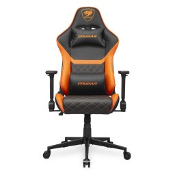 Геймърски стол Cougar Gaming Armor One V2, до 120kg, PVC кожа, джоб за таблет, 4D регулируеми подлакътници, черен