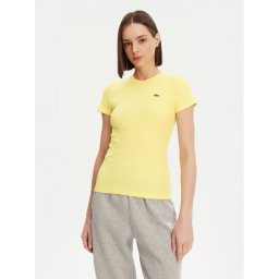 Lacoste Тишърт TF5538 Жълт Slim Fit