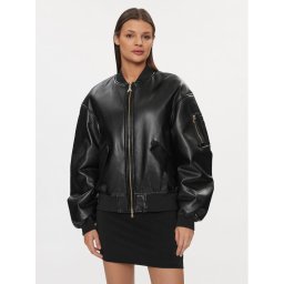 Patrizia Pepe Яке от имитация на кожа 8O0123/E005-K103 Черен Regular Fit