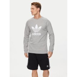 adidas Суитшърт Adicolor Classics Trefoil Crewneck Sweatshirt IA4857 Сив Regular Fit