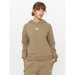 New Balance Суитшърт Essentials French Terry Hoodie WT33512 Зелен Regular Fit