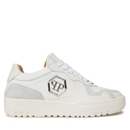 Сникърси PHILIPP PLEIN Mix Leather Lo Top Sneakers SADS USC0545 PLE010N 01 Бял