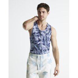 Celio Patterned Tank Top Bevild - Men's