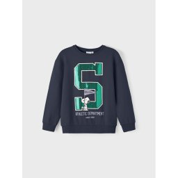 NAME IT Суитшърт PEANUTS 13210813 Тъмносин Regular Fit
