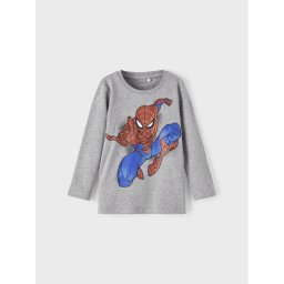 NAME IT Блуза SPIDER-MAN 13210754 Сив Regular Fit