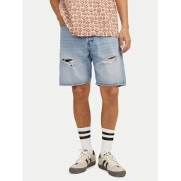 Jack & Jones Дънкови шорти Jjitony 12252653 Син Loose Fit