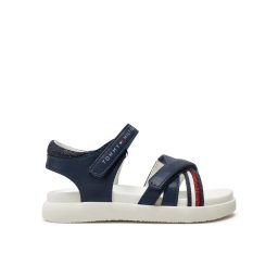 Tommy Hilfiger Сандали Strippes Velcro Sanadal T1A2-33234-0326 S Тъмносин