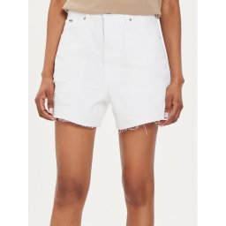 Pepe Jeans Дънкови шорти A-Line Short Uhw PL801112TC1 Бял Slim Fit
