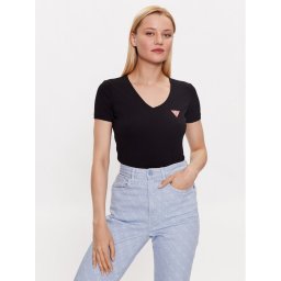 Guess Тишърт W2YI45 J1314 Черен Slim Fit