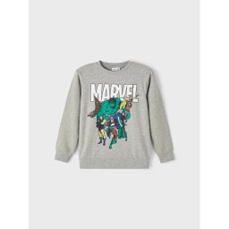 NAME IT Суитшърт MARVEL 13210831 Сив Regular Fit