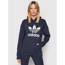 adidas Суитшърт adicolor Trefoil HE6951 Тъмносин Regular Fit