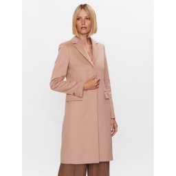 Calvin Klein Вълнено палто K20K205670 Бежов Regular Fit