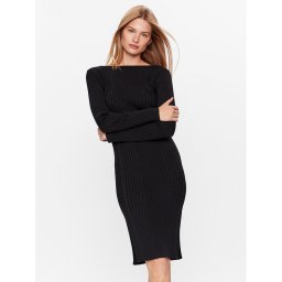 Calvin Klein Плетена рокля Iconic K20K205753 Черен Slim Fit