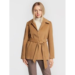 Calvin Klein Вълнено палто K20K204154 Кафяв Regular Fit