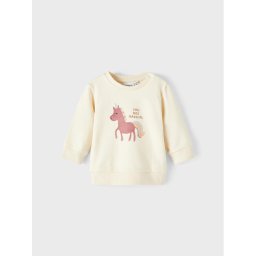 NAME IT Суитшърт 13212668 Екрю Regular Fit