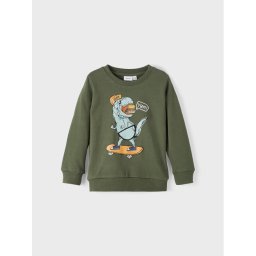 NAME IT Суитшърт 13206392 Зелен Regular Fit