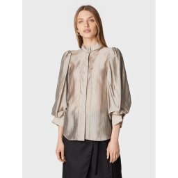 Bruuns Bazaar Риза Calendula Lene BBW3086 Сив Regular Fit