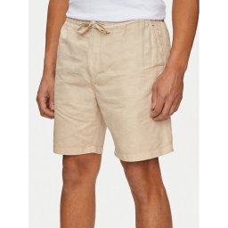 Pepe Jeans Шорти от плат Relaxed Linen Smart Shorts PM801093 Бежов Regular Fit