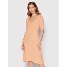 Guess Ежедневна рокля W2YK53 Z30K0 Оранжев Flare Fit