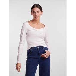 Pieces Блуза 17135564 Бял Slim Fit