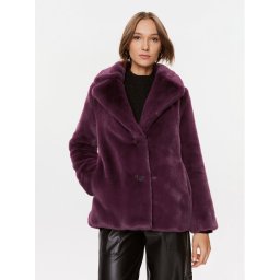 Guess Кожено палто Corinne W3BL57 WFSI0 Виолетов Regular Fit
