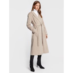 Calvin Klein Вълнено палто Wrap K20K204951 Сив Regular Fit