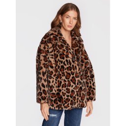 Liu Jo Кожено палто CF2042 E0809 Кафяв Oversize