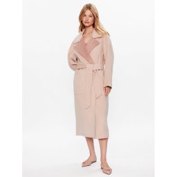 Calvin Klein Вълнено палто K20K205855 Розов Regular Fit